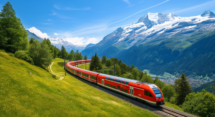 glaciar express train in Switzerland